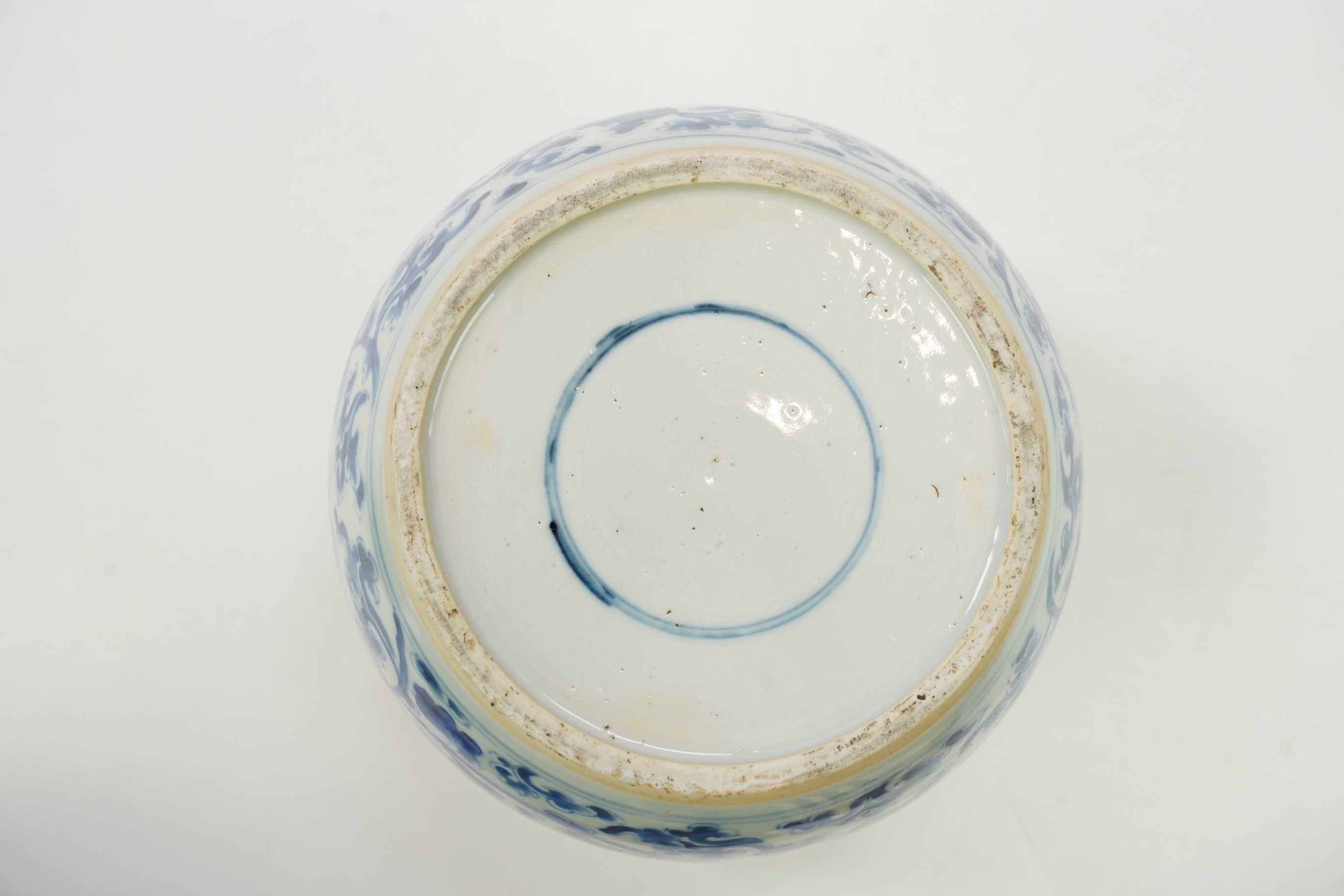 A pair of Chinese blue and white ‘phoenix’ jars, Kangxi period
